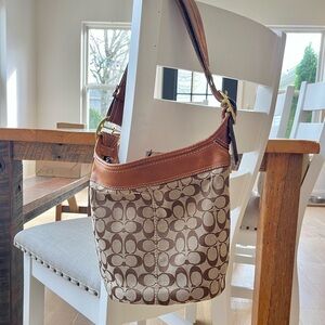 Vintage Coach Signature Bleeker Duffle -  Brown Y2K Shoulder Bag Crossbody